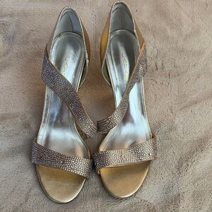 Caparros Strappy Gold and Silver Heels